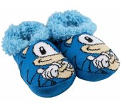 Sonic Zapatillas de Andar por Casa Color Azul y Blanco - Talla 36 a 39 - Zapatillas Infantiles Tipo Calcetín - Suela Blanda - Elaboradas en Poliéster - Producto Original Diseñado en España