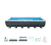 INTEX 55222 - Piscina Desmontable 732x366x132 cm Pack Deluxe + depuradora con clorador