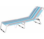 Marbueno tumbona plegable rayas naranjas y azules azul playa y piscina 187x58x24 cm 10466