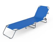 Marbueno Tumbona Plegable Acero Azul Oscuro Playa y Piscina 187X55X24 cm 10021 - Marca EAN: 8435631900214