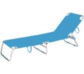 Marbueno tumbona plegable aluminio azul playa y piscina 187x58x24 cm 10460