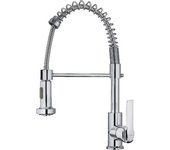 Teka IN 939 - Grifo de Cocina Profesional, Caño Giratorio y Muelle Flexible, Temperatura Precisa, Suavidad en el Manejo, Aireador Anticalcáreo, Color Cromo