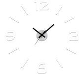 Versa Klistermärke Reloj de Pared Silencioso Decorativo para la Cocina, el Salón, el Comedor o la Habitación, Estilo Moderno, Medidas (Al x L x An) 60 x 3 x 60 cm, Polipropileno, Color Blanco