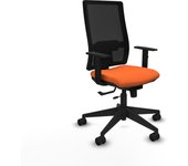 Horna traslack malla negra bali naranja brazos 1D base piramidal ruedas 65mm nailon
