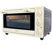 TM Electron EASYBAKE TMPHO020REB minihorno diseño retro con función de freidora sin aceite, 20litros, temperatura regulable 80ºC a 250ºC, 5 funciones, incluye 4 accesorios.