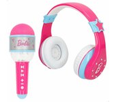 COLORBABY Barbie Set Auriculares inalámbricos Bluetooth de Diadema y micrófono, Luces de Colores, Juego Karaoke, Incluye Cable USB, Regalos para niñas de 4 años, Juguetes de niña (47868)