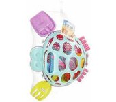 ColorBaby Color Beach Set de Playa Cangrejo con Cubo 14 cm, Palas, rastrillo, moldes de Helado, Red de Transporte con asa incluida, óptimo para Jugar en la Arena Desde 18 Meses (47701)