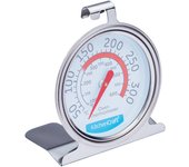 KitchenCraft Termómetro para horno, Termómetro de acero inoxidable para horno de ventilador y horno de gas, 6,5 x 8 cm, Plateado