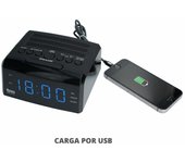 TM Electron TMRAR010 - Radio Reloj Despertador Digital PLL, Color Negro