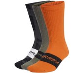 Calcetines de montaña adidas trx mt sck oliva strata / naranja se