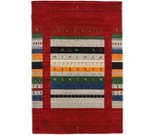 RugVista Loribaf Loom Designer Alfombra - Rojo Oscuro / Multicolor 120x180