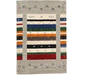 RugVista Loribaf Loom Designer Alfombra - Gris / Multicolor 120x180