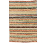 Anudada a mano . Origen: Afghanistan Moderno Afghan Fine Alfombra 139x212