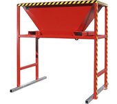 eurokraft pro Tolva de llenado, L x A x H 1700 x 1980 x 2050 mm, con soporte móvil, rojo vivo