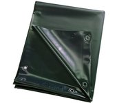 kaiserkraft Lona protectora, con norma DIN, L x A 1800 x 1400 mm, verde oscuro