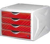 helit Cajonera, H x A x P 212 x 262 x 330 mm, UE 5 unid., diseño de cajones red rook