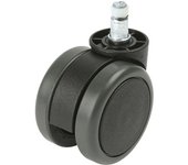 kaiserkraft Juego de ruedas para silla para puestos de control y silla giratoria de oficina, ruedas para suelos duros, UE 5 unid.
