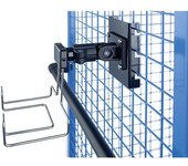 eurokraft pro Soporte para escáneres, con fijación de rejilla, para malla de 50 y 100 mm