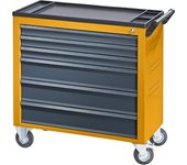 eurokraft pro Carro de taller JUMBO, con 6 cajones continuos, H x A x P 935 x 900 x 460 mm, amarillo melón