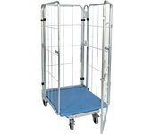 kaiserkraft Contenedor rodante encajable, por 4 lados, con baldas de plástico, H x A x P 1660 x 729 x 818 mm, a partir de 5 unid.