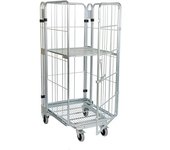 kaiserkraft Contenedor rodante encajable, por 4 lados, con balda de rejilla, H x A x P 1660 x 729 x 818 mm, con 1 balda encajable, a partir de 5 unid.