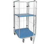 kaiserkraft Contenedor rodante encajable, por 4 lados, con baldas de plástico, H x A x P 1660 x 729 x 818 mm, con 1 balda encajable, a partir de 5