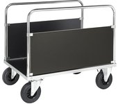 Kongamek Carro de plataforma galvanizado, 2 paredes laterales, L x A 1000 x 700 mm, 2 ruedas de maniobra y 2 fijas, a partir de 2 unid.