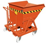 kaiserkraft Volquete rodante con mecanismo de plegado, sin tamiz interior, carga máx. 1000 kg, capacidad 0,4 m³
