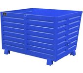eurokraft pro Volquete apilable, capacidad 1,5 m³, azul RAL 5010