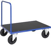 Kongamek Carro de plataforma KM33, 1 manija, L x A 1000 x 700 mm, 2 ruedas de maniobra y 2 fijas, a partir de 2 unid.