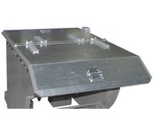 eurokraft pro Tapa abatible para volquete, para volumen de 1,5 m³, galvanizado