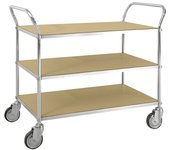 Kongamek Carro con pisos ESD, 4 ruedas de maniobra, 3 camas, L x A x H 1070 x 585 x 940 mm, 2 con freno, a partir de 2 unid.