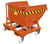 kaiserkraft Volquete rodante con mecanismo de plegado, sin tamiz interior, carga máx. 1000 kg, capacidad 0,43 m³