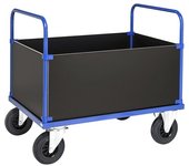 Kongamek Carro de plataforma KM33, caja alta, L x A 1000 x 700 mm, 2 ruedas de maniobra con freno, 2 ruedas fijas, a partir de 2 unid.
