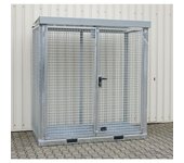 eurokraft pro Contenedor de rejilla montado para bombonas de gas, 32 bombonas con Ø de 220 mm, modelo del suelo rejilla