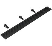 EHA Perfil de remate, para entramado industrial, para el lado ancho, por metro lineal, longitud máx. 1 m, negro