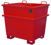eurokraft pro Contenedor universal, capacidad 1 m³, rojo vivo, a partir de 2 unid.