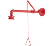 kaiserkraft Ducha de emergencia para el cuerpo, H x P 600 x 685 mm, rojo