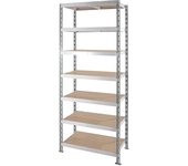 kaiserkraft Estantería ensamblable universal, baldas de aglomerado, H x A x P 2522 x 1050 x 400 mm, estantería básica