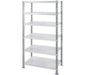 kaiserkraft Estantería ensamblable universal, baldas de chapa de acero, H x A x P 1976 x 1050 x 500 mm, estantería básica