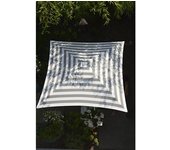 kaiserkraft Sombrilla, cuadrada, L x A 1600 x 1600 mm, armazón blanco, blanco / visón