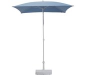 kaiserkraft Sombrilla, cuadrada, L x A 1600 x 1600 mm, armazón blanco, azul celeste