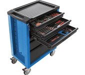 kaiserkraft Carro de herramientas incl. 145 herramientas, incluidas 145 piezas, con 6 cajones