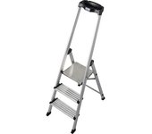 KRAUSE Escalera tipo tijera, con arco de seguridad alto, 3 peldaños