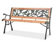 vidaXL Banco De Jardín De Madera 122 Cm