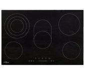 VidaXL Placa de Vitrocerámica 5 Zonas 90cm Negra