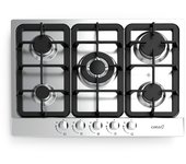 Placa Gas - Cata LGI 7041 X/A, Cinco Fuegos, 68 cm, Gas Natural, Inyectores Butano, Inox
