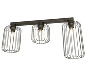 Regleta de techo coberti negro (3 luces)
