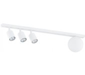 Regleta de techo ponsel blanco (4 luces)