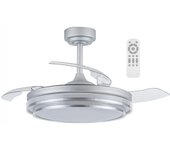 Ventilador led aspas plegables mesina plata cct dim (72w)